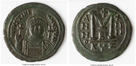 Justinian I the Great (AD 527-565). AE follis or 40 nummi (42mm, 21.22 gm, 7h). Choice Fine, altered surfaces. Cyzicus, 2nd officina, Regnal Year 14 (...