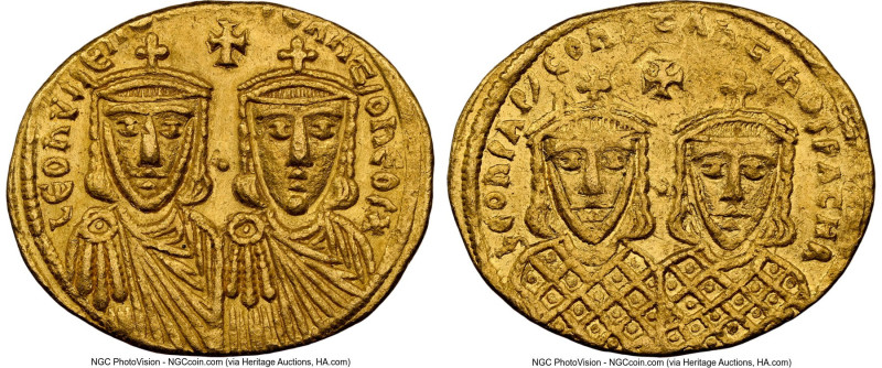 Leo IV the Khazar with Constantine VI (AD 776-780), Leo III, and Constantine V. ...