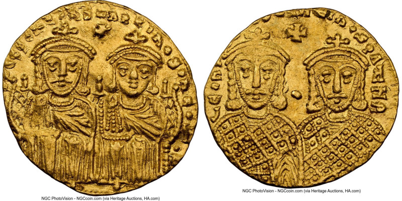 Constantine VI (AD 780-787), with Leo IV the Khazar, Leo III, and Constantine V....