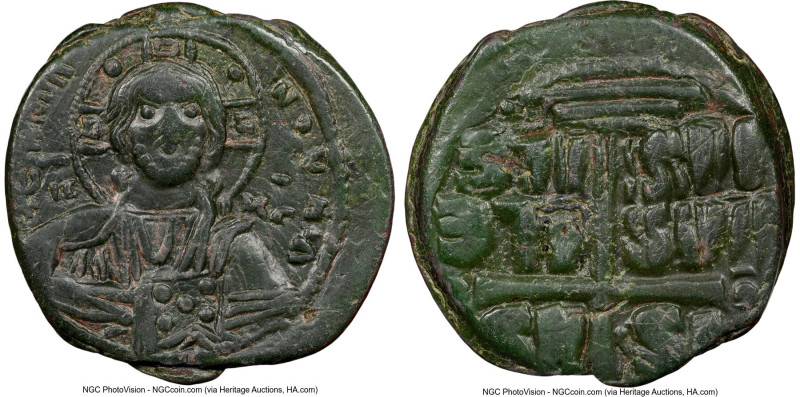 Anonymous Issue. Class B. Time of Romanus III (AD 1028-1034). AE follis (27mm, 1...