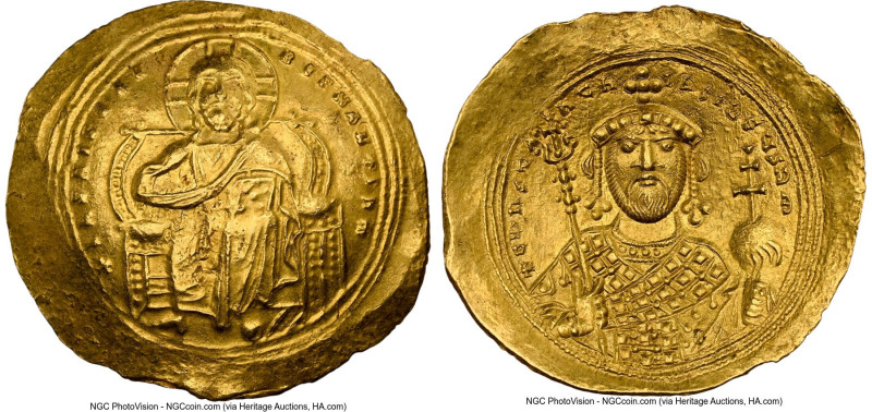 Constantine IX Monomachus (AD 1042-1055). AV histamenon nomisma (30mm, 4.40 gm, ...