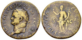 Vespasianus AE Dupondius, Felicitas