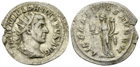Philippus I Arabs AR Denarius, Liberalitas reverse