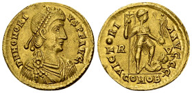 Honorius AV Solidus, Ravenna