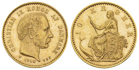 Denmark AV 10 Kroner 1900