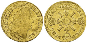 Louis XIV, AV Louis d'or aux 4 L 1694 B, Rouen