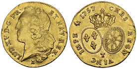 Louis XV, AV Double Louis d'or 1757 T, Nantes