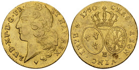 Louis XV, AV Double Louis d'or 1760 BB, Strasbourg