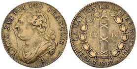 France, AE 12 Deniers 1791 A, Paris