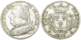Louis XVIII AR 5 Francs 1814 A, Paris