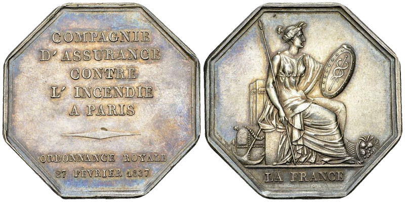 France, AR Jeton 1837 

France. AR Jeton 1837 (36 mm, 18.45 g). Compagnie d'as...