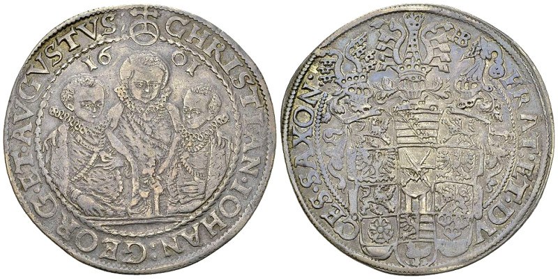 Sachsen, AR Taler 1601 

Deutschland. Sachsen. Christian II, Johann Georg I un...