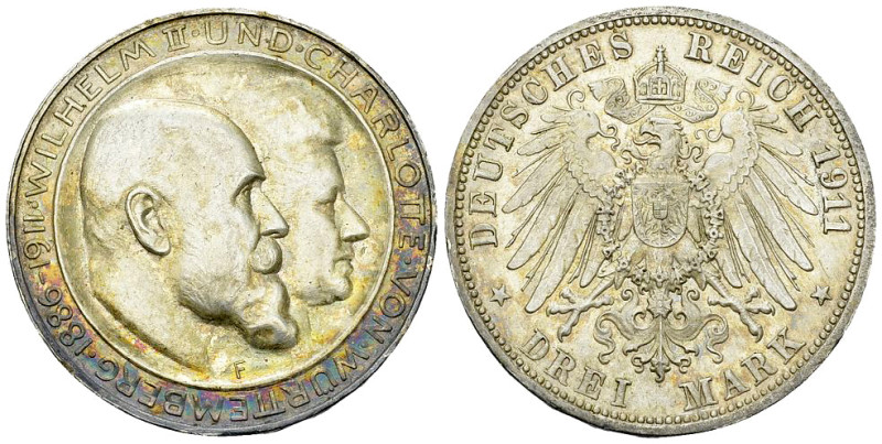 Württemberg, AR 3 Mark 1911 F 

Deutschland, Württemberg. Wilhelm II. AR 3 Mar...