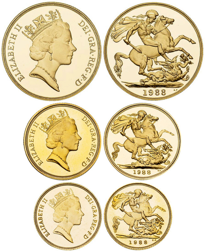 Elizabeth II AV Gold Proof Set 1988 

Great Britain. Elizabeth II. AV Gold Pro...