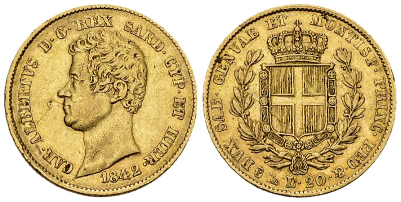 Carlo Alberto, AV 20 Lire 1842, Genova 

Italia. Savoia. Carlo Alberto, Re di ...