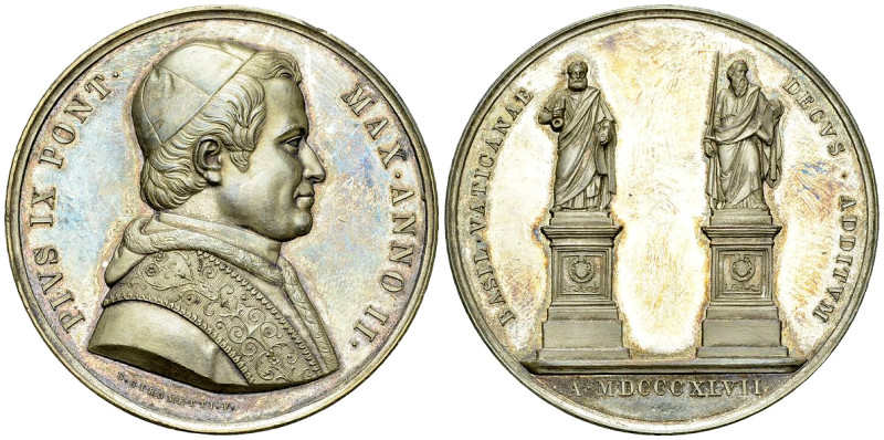 Pius IX, Medaglia d'argento 1847 

Stato Pontificio. Pius IX (1846-1878). Meda...