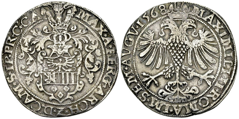 Cambrai, AE Ecu 1568 

Pays-Bas méridionaux. Cambrai, Archevêché. Maximilien d...