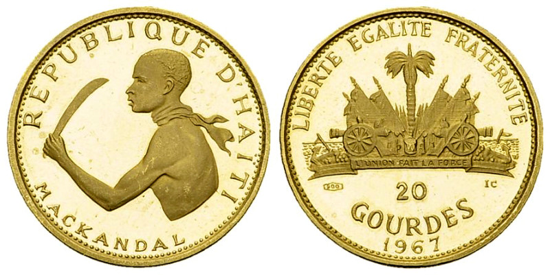 Haiti AV 20 Gourdes 1967 

Haiti. AV 20 Gourdes 1967 (4.02 g).
KM 66.

Unci...