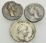Roman Empire, Lot of 3 AR coins