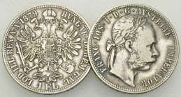 Austria, Lot of 2 AR 1 Florin