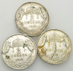 Hungary, Lot of 3 AR 2 Korona