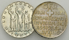 Schweiz, Lot von 2 AR 5 Franken 1941, 650 Jahre Bund