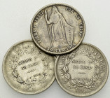Bolivia/Peru, Lot of 3 AR 50 Centimos