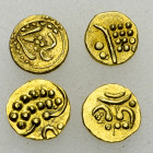 India, Lot of 4 AV Fanams