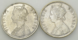 India, British, Lot of 2 AR Rupees