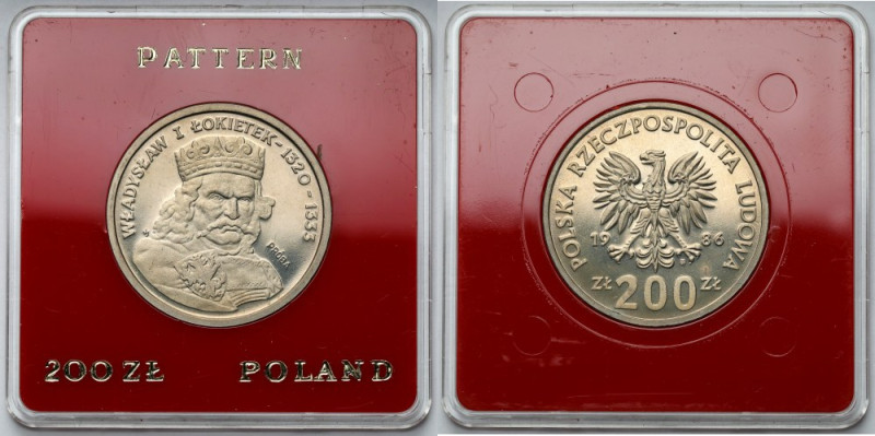 Próba CuNi 200 złotych 1986 Władysław I Łokietek Moneta przedstawiona na zdjęcia...