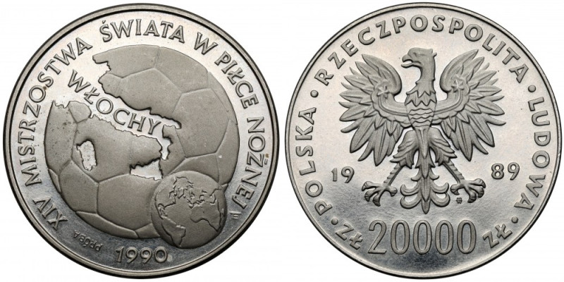 Próba NIKIEL 20.000 złotych 1989 MŚ w Piłce Nożnej Włochy - piłka Reference: Par...