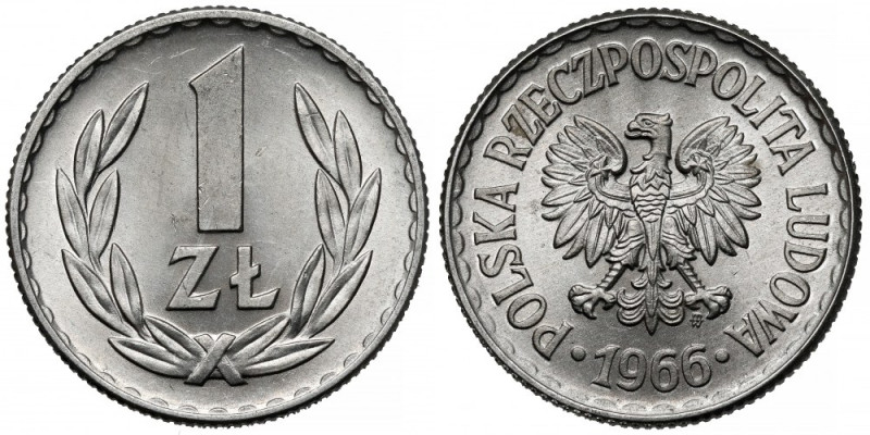 1 złoty 1966 Reference: Parchimowicz 213.c
Grade: UNC/AU