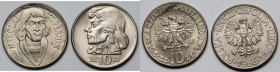 10 złotych 1965 i 1966 Kopernik i Kościuszko - zestaw (2szt)