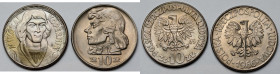 10 złotych 1965 i 1966 Kopernik i Kościuszko - zestaw (2szt)