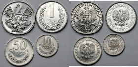 10 groszy - 2 złote 1961-1981 - zestaw (4szt)