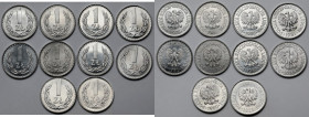 1 złoty 1971-1985 - zestaw (10szt)