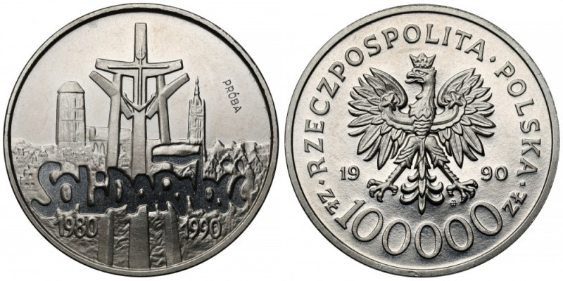 Próba NIKIEL 100.000 złotych 1990 Solidarność Reference: Parchimowicz P.621
Gra...