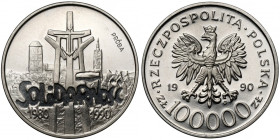 Próba NIKIEL 100.000 złotych 1990 Solidarność