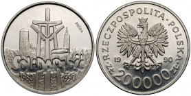 Próba NIKIEL 200.000 złotych 1990 Solidarność