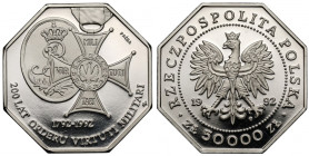 Próba NIKIEL 50.000 złotych 1992 Order Virtuti Militari