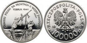 Próba NIKIEL 100.000 złotych 1991 Tobruk