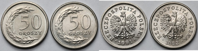 50 groszy 1991-1992 - zestaw (2szt) 
Grade: UNC/AU