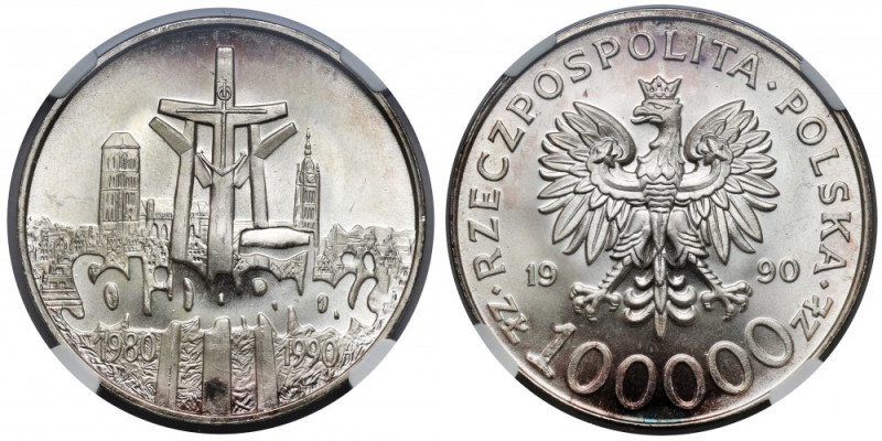 100.000 złotych 1990 Solidarność - odmiana A Reference: Parchimowicz 619.a
Grad...