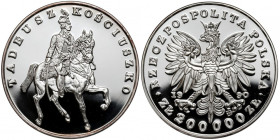 DUŻY Tryptyk 200.000 złotych 1990 Kościuszko
