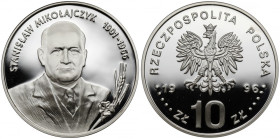 10 złotych 1996 Stanisław Mikołajczyk