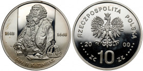 10 złotych 2000 Jan II Kazimierz - półpostać
