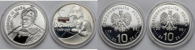 10 złotych 1998-2000 Zygmunt III Waza i Solidarność - zestaw (2szt)