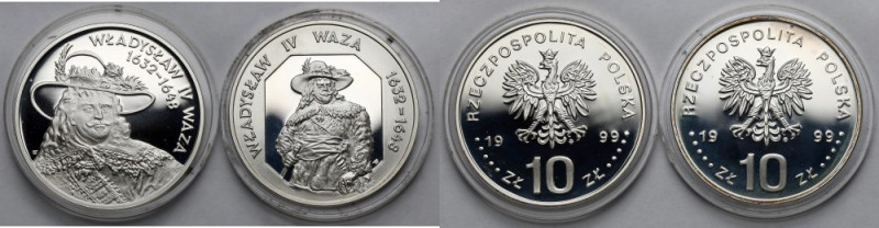 10 złotych 1999 Władysław IV Waza - zestaw (2szt)