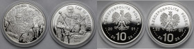 10 złotych 2001 Jan III Sobieski - zestaw (2szt)