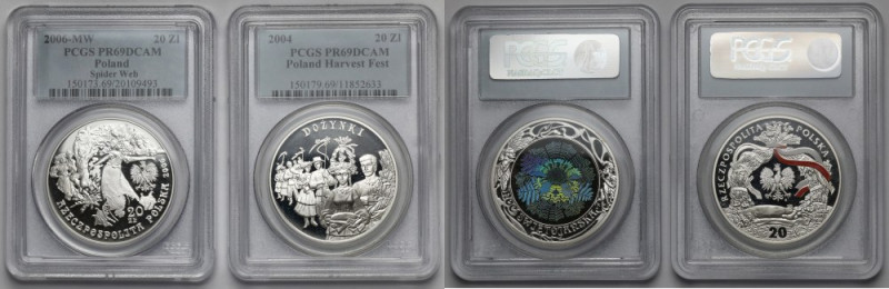 20 złotych 2004-2006 - zestaw (2szt) 
Grade: PCGS PR69 DCAM